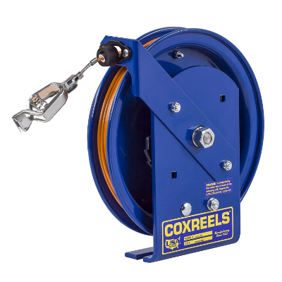 Coxreels Combo Air and Electric Hose Reel with Outlet Attachment With 3/8in  x 50f PVC Hose Max 300 PSI