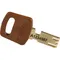 Compact SafeKey Key Retaining Nylon Padlock, 1 Inch, Aluminium, Shackle KD, Brown