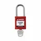 Padlock, Keyed Different, Nylon, Standard Body Size, Steel, Red
