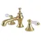 KC7062PL Vintage 8 Inch Widespread Bathroom Faucet, Polished Brass