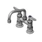 Double Pantry Faucet, Deck Mount, 4 Inch Center, 6 Inch Swing Nozzle, 1.0 gpm Aerator