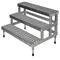 Aluminium Adjustable Step, Mate Stand, 3 Step, 33-5/8 x 48-1/8 x 21-1/2 Inch, 500 lb Capacity, Silver