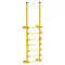 Steel Walk Through Dock Ladder, 7 Step, 300 lb Capacity, Yellow