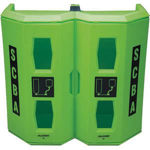 ALLEGRO 4350 Hi-viz Green Dual Scba Wall Case | AE4LFQ 5LGH9