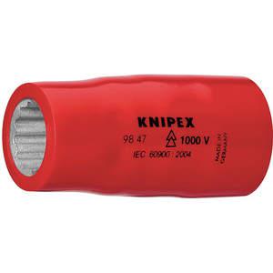 KNIPEX 98 47 9/16 Socket 1/2 Inch Drive 9/16 Inch 6 Point Standard | AA2FQB 10G327