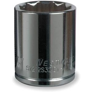 WESTWARD 3LE21 Socket 3/8 Inch Drive 1/4 Inch 12 Point Standard | AC9XMC