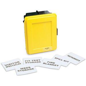 ALLEGRO 4500-Y Generic Yellow Wall Case with Label Kit and 1 Shelf, Medium | AG8EZP