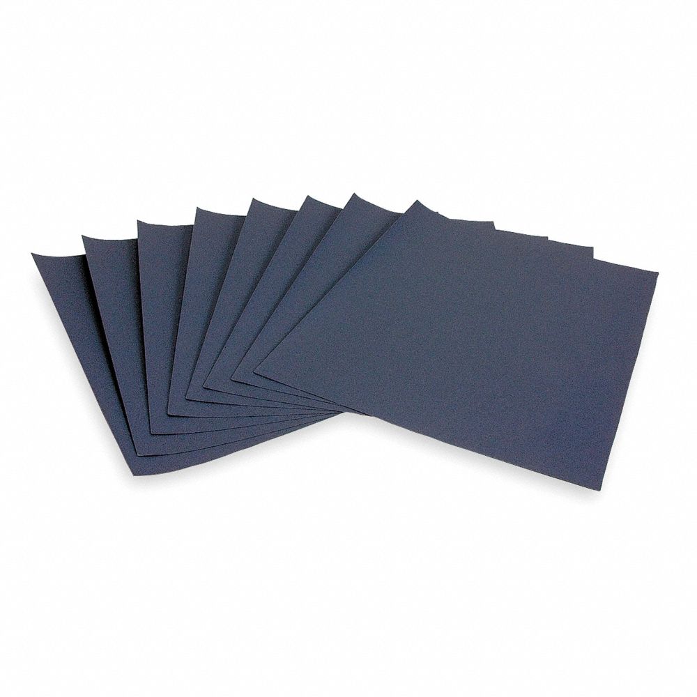 Sanding Sheet, 320 Grit, Silicon Carbide, 11 Inch Length, 9 Inch Width