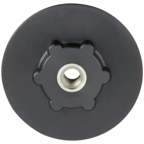 Fiber Disc Pad Hub, 5/8 Inch-11, 4 1/2 Inch Dia, Black, Fiber Discs