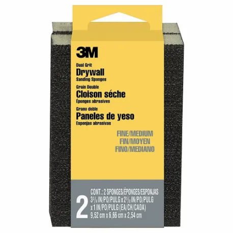 Sanding Sponge, 2 5/8 X 3 3/4 X 1 Inch Size, Aluminum Oxide, Fine/Medium