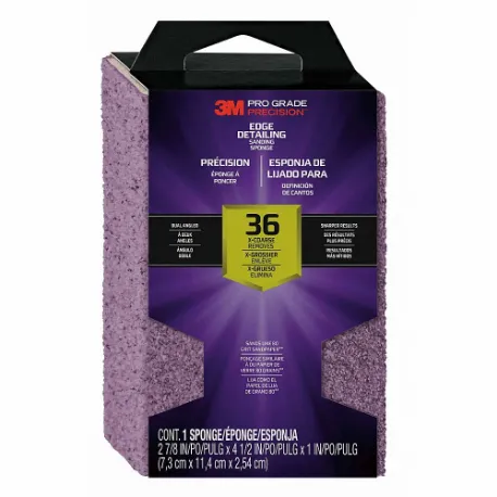 Sanding Sponge, 4 1/2 Inch X 2 7/8 X 1 Inch Size, Aluminum Oxide, Extra Coarse, 36 Grit