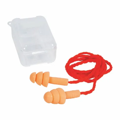 Ear Plugs, Flanged, 24 Db Nrr, Gen Purpose, Corded, Reusable, 80 PK