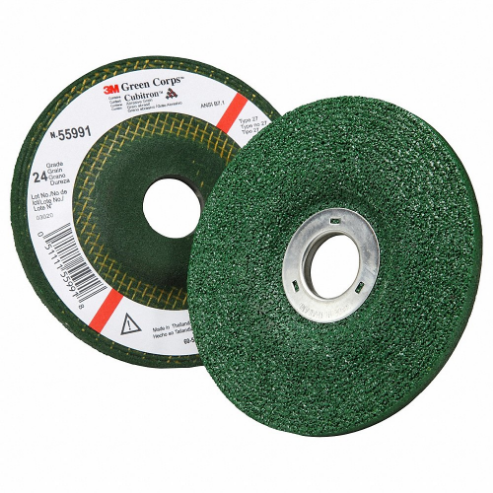 Depressed Center Grinding Wheel, 4 1/2 Inch x 1/4 Inch x 7/8 in, Ceramic, 24 Grit, 40 PK