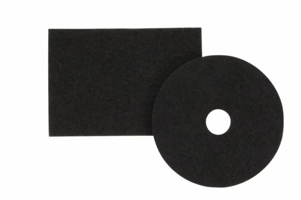 Stripping Pad, Stripping, Black, 19 Inch Dia, Natural/Polyester Fiber, 5 PK