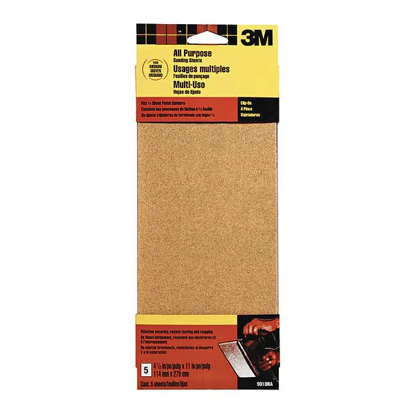 Sandpaper, 4.5 Inch x 11 Inch Size, Aluminum, PK40