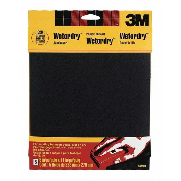 Wetordry Sandpaper 9086NA, 9 Inch x 11 Inch Size, Ex, PK50