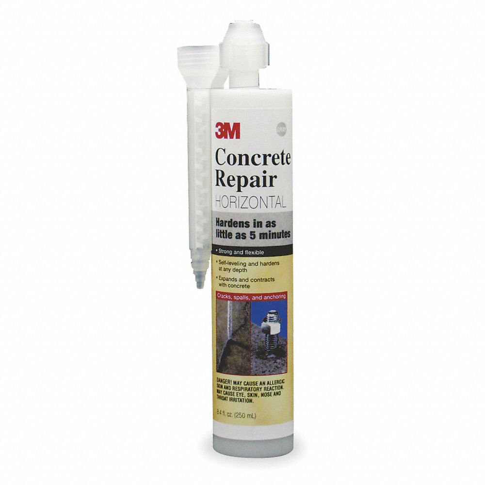 Gray Concrete Repair, 8.4 Oz Cartridge, Coverage Not Specified