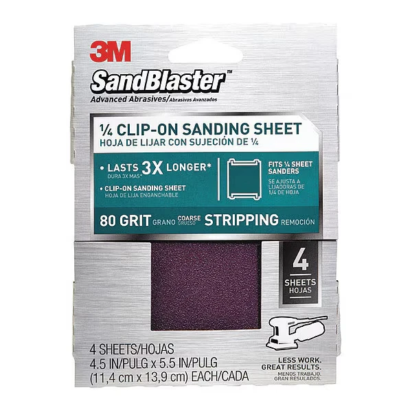 Clip-On Palm Sndg Shts9663SB-ES, 4.5, PK30