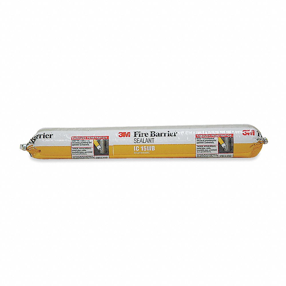 Firestop Sealant, 20 Oz Cartridge, Up to 3 Hr Fire Rating, Yellow