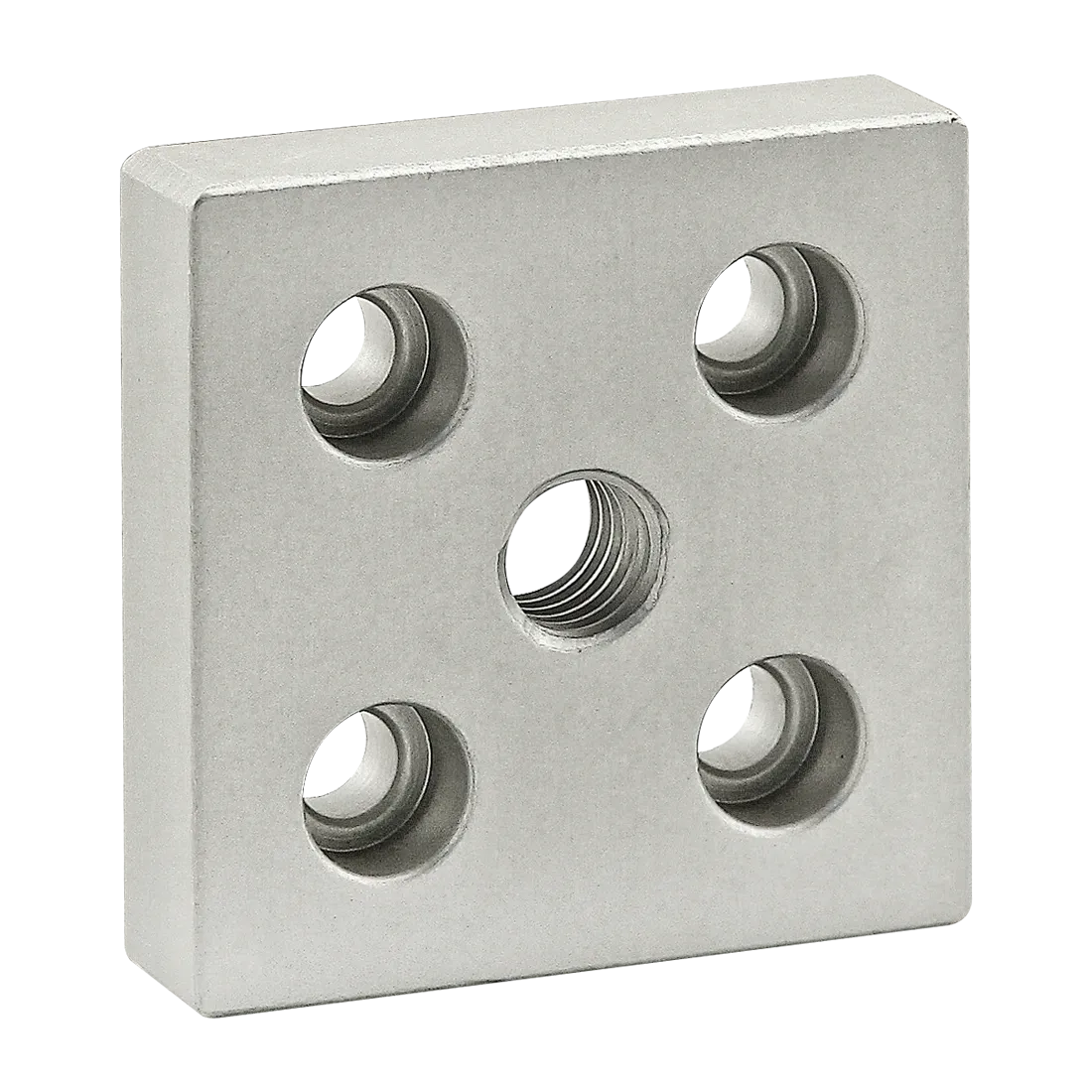10 S 2 x 2 Inch Base Plate, 7/16-14 Tap In Center