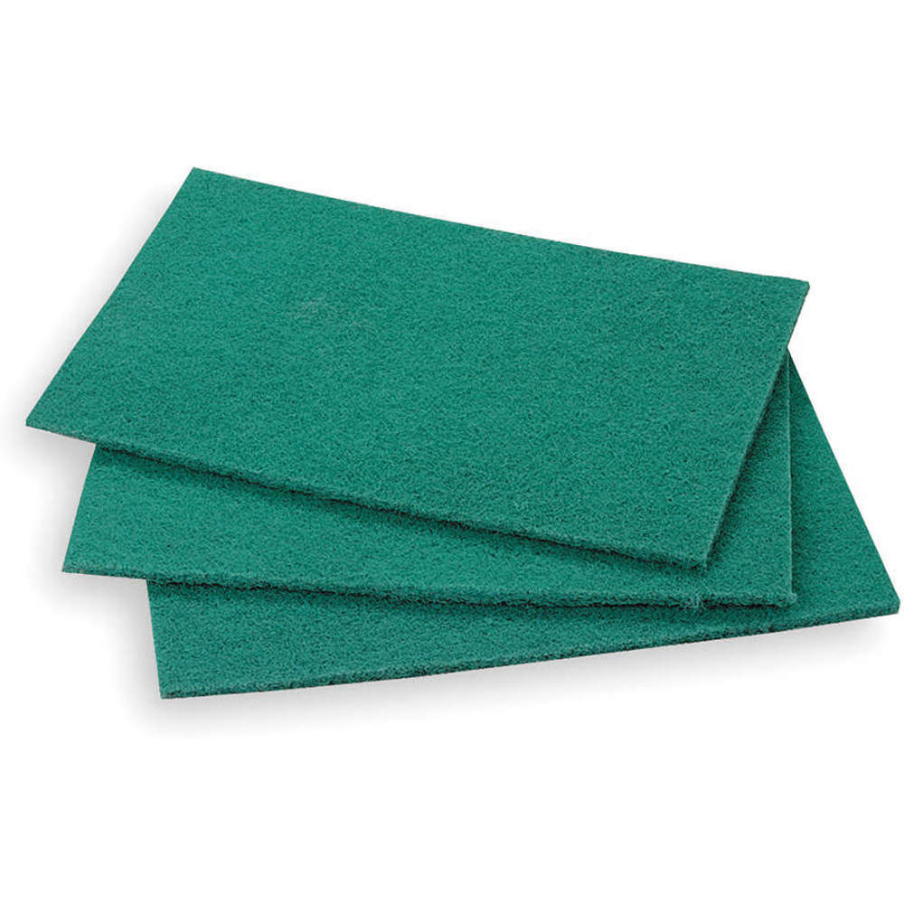 Scouring Pad Green 9-1/2 Inch L 6 Inch W - Pack Of 10