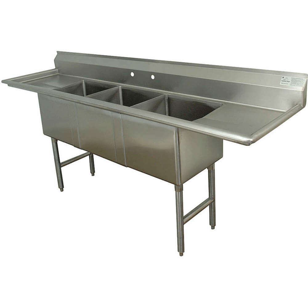 ADVANCE TABCO FC-3-1824-18RL-X Scullery Sink Stainless Steel 90 Inch Length | AA3TAV 11U380