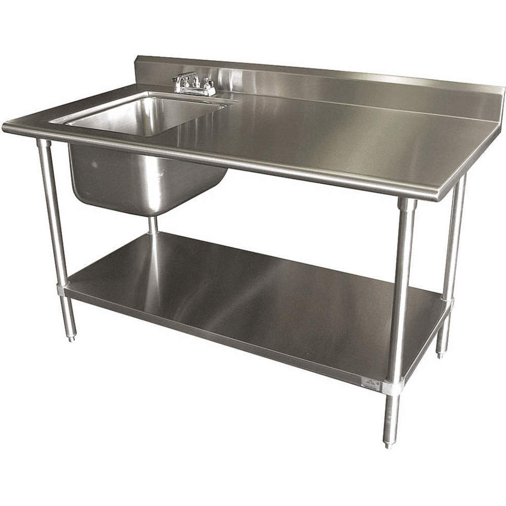 ADVANCE TABCO KMS-11B-306L Scullery Sink With Right Work Table Floor | AC9RCV 3JDU3