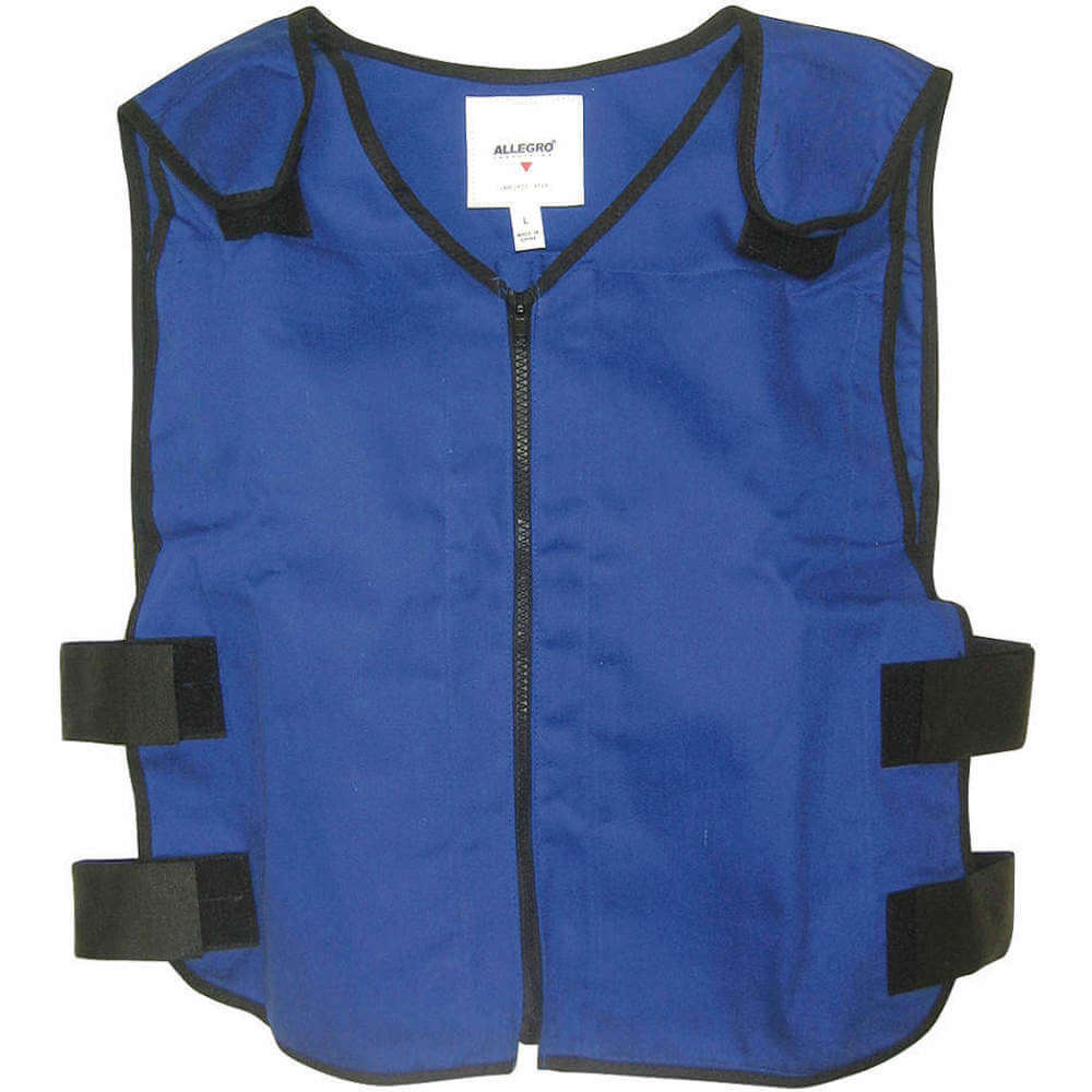 ALLEGRO SAFETY 8413-05 Cooling Vest, 22 Inch Length, XXL, Blue | AE7CRF 5WYD4