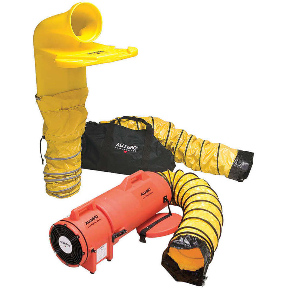 ALLEGRO SAFETY 9520-36M Axial AC And DC Plastic Blower System, 816 CFM, 4200 RPM | AE4VBA 5MWH0