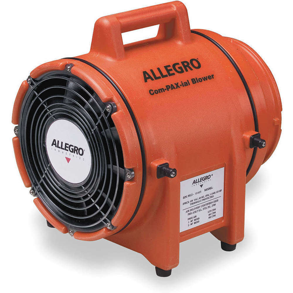 ALLEGRO SAFETY 9536 Axial DC Plastic Blower, Polyethylene, 4200 rpm | AB3MRH 1UFG7
