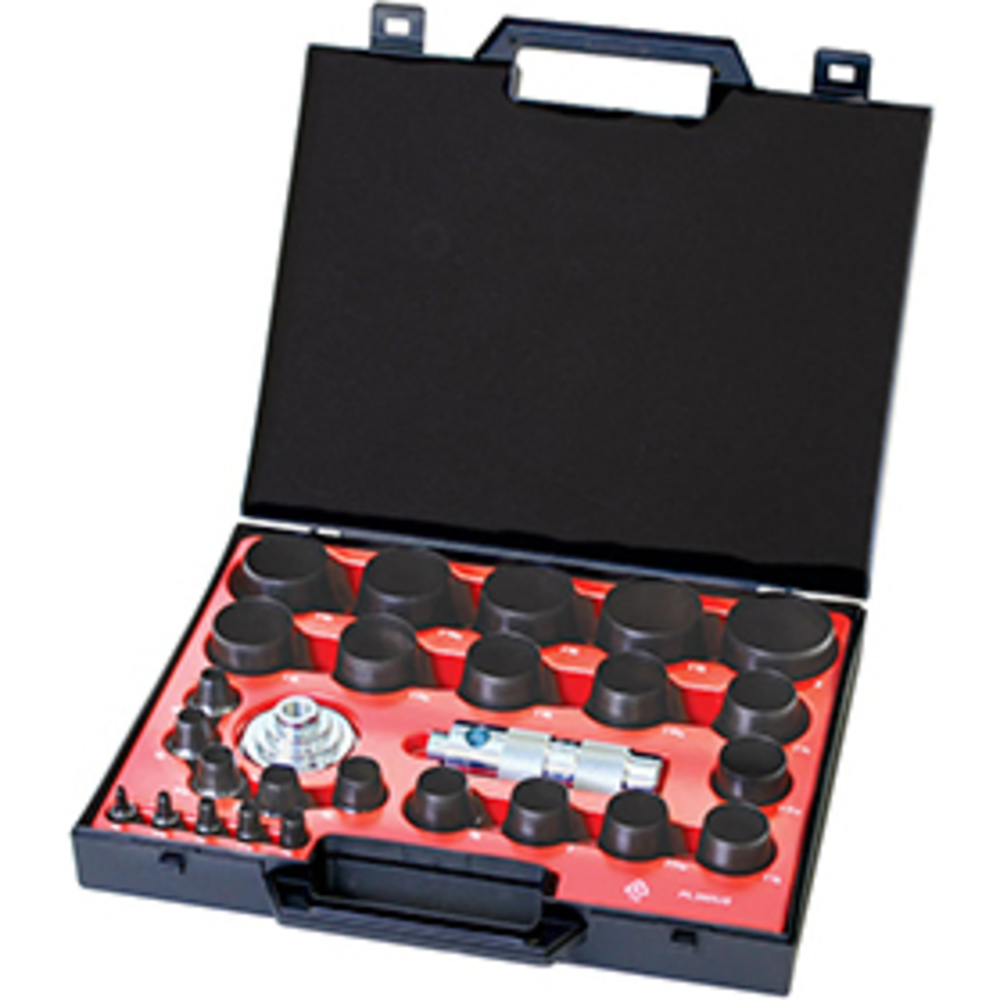 ALLPAX AX1302 Hollow Punch Tool Kit, Polypropylene Carrying Case , 27 Pieces | AG8XVP