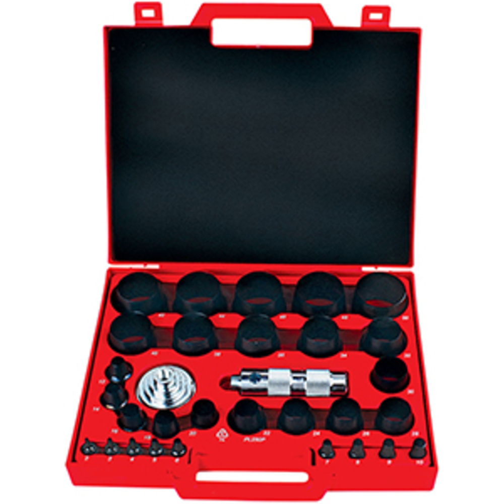 ALLPAX AX1352 Hollow Punch Tool Kit, Polypropylene Carrying Case , 31 Pieces | AG8XVT