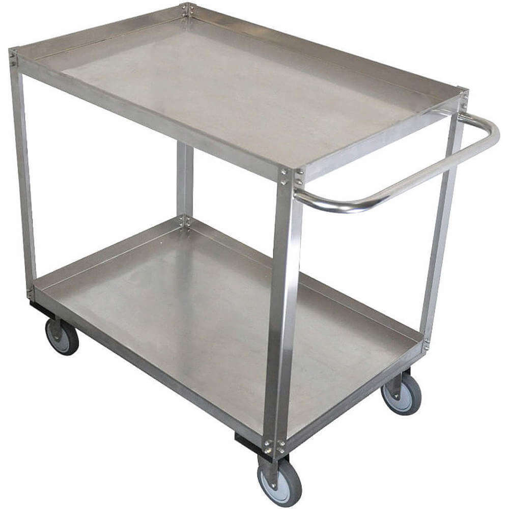 Unassembled Utility Cart Stainless Steel 24 W 1200 Lb