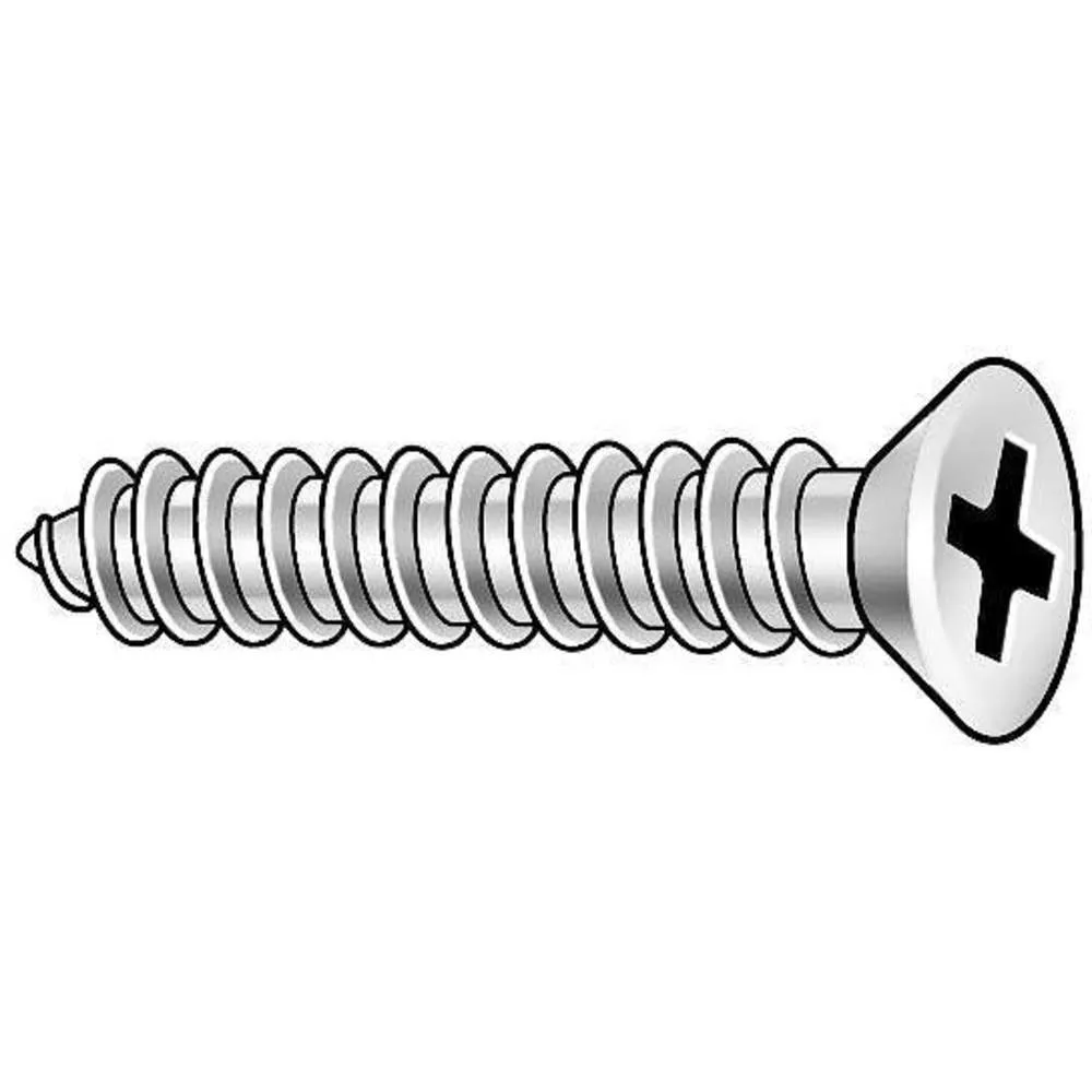 Sheet Screw Flat #10 2 1/2 L, 100PK