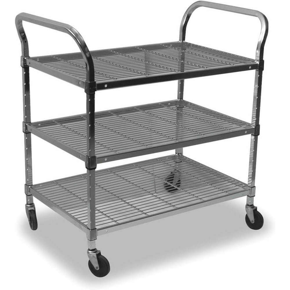 Wire Cart 3 Shelf 48x18x39 Chrome