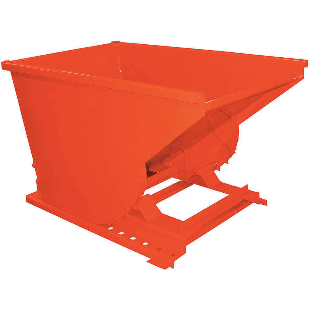 Self Dumping Hopper, Medium Duty, 6000 lbs., Orange