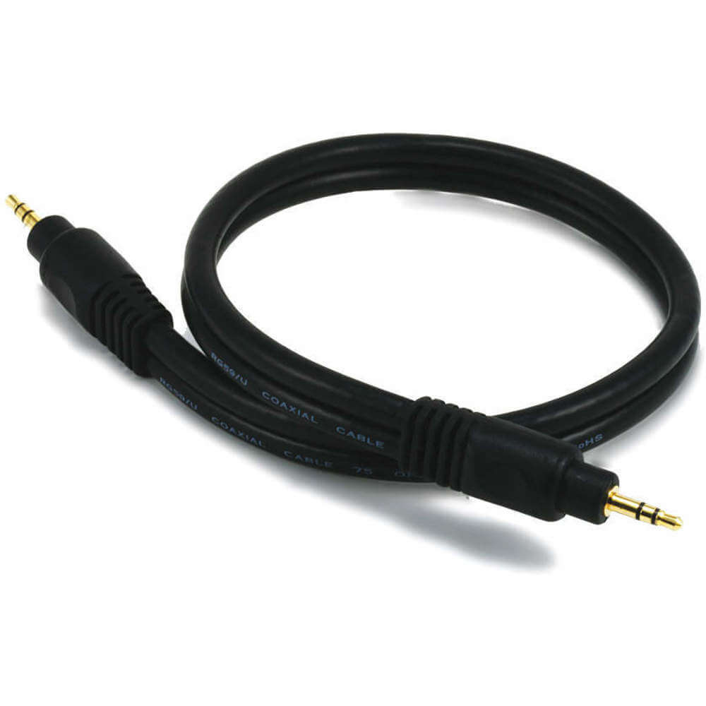 Audio/Visual Cable 3.5mm M/M cable Black 1.5 feet