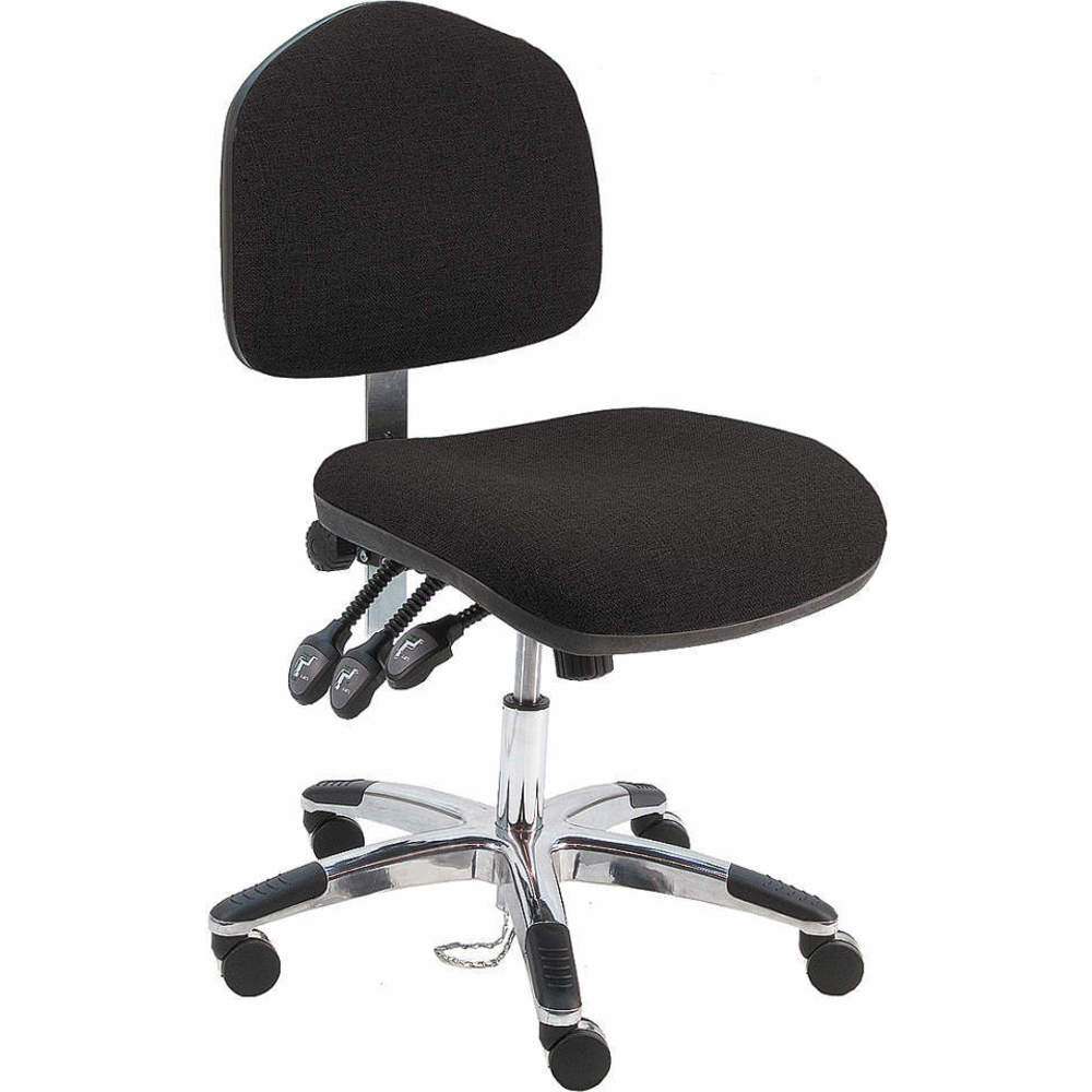 Task Chair 450 Lb Black Polished Aluminium