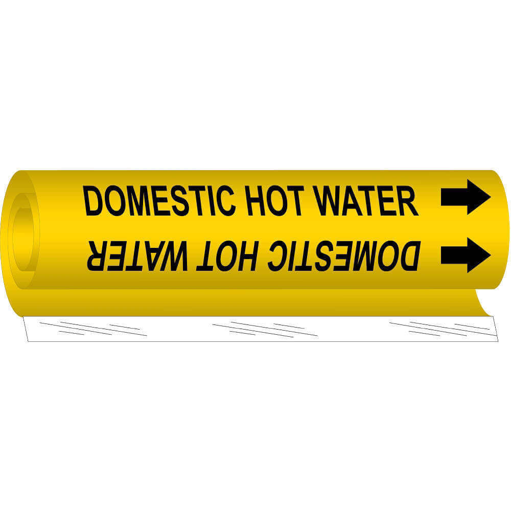 Pipe Marker Domestic Hot Water 1/2 To 1-3/8