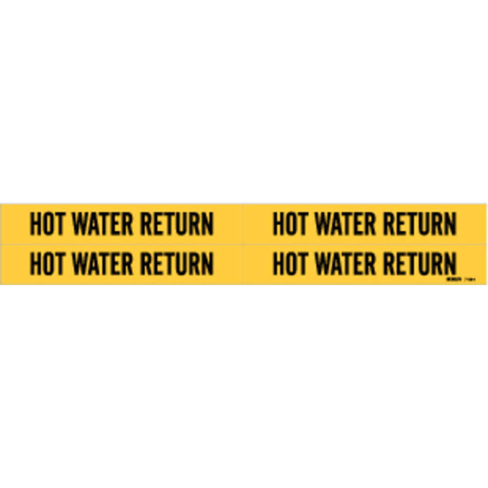 Pipe Marker Hot Water Return 3/4 To 2-3/8 In