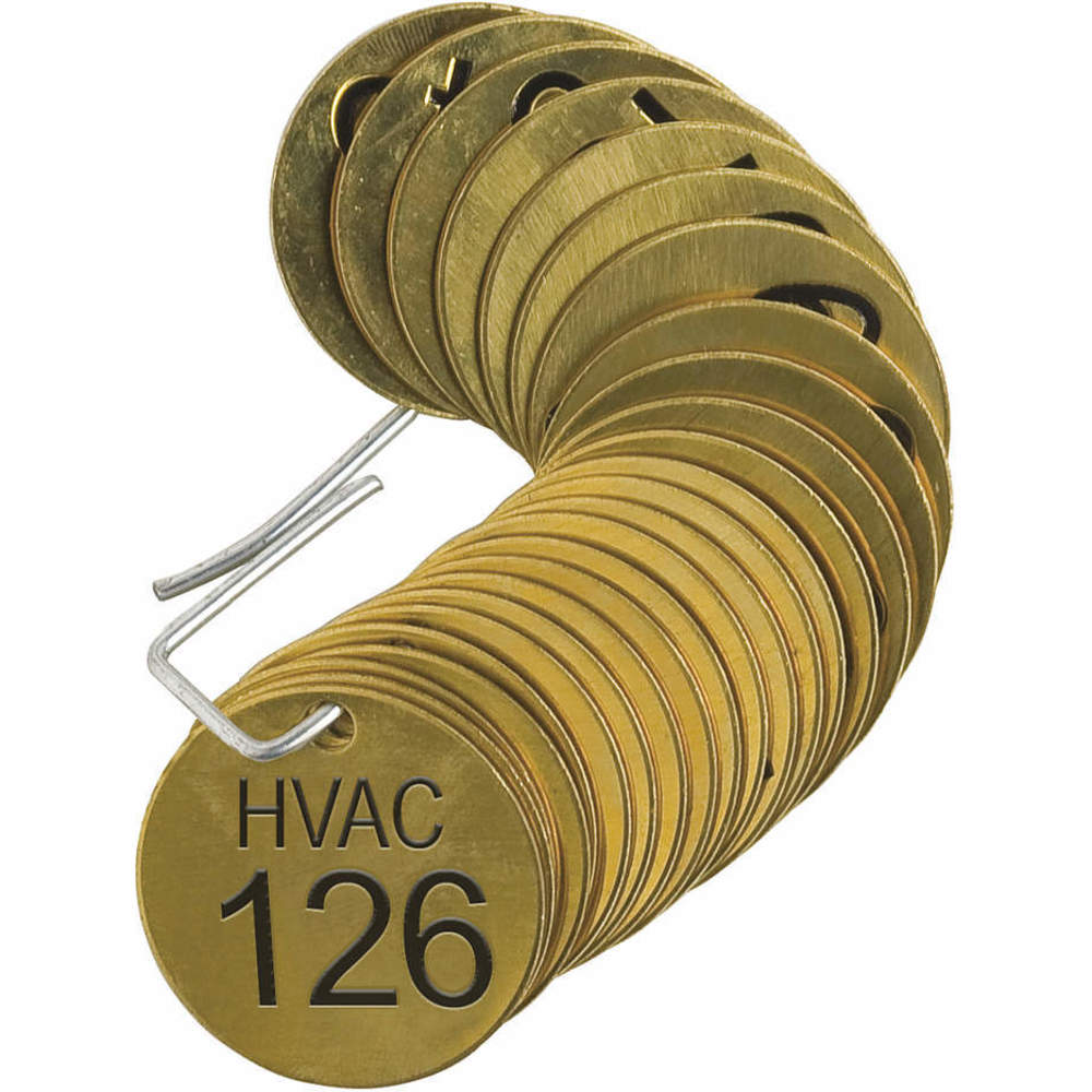 Number Tag Brass Hvac 126-150 Pk25