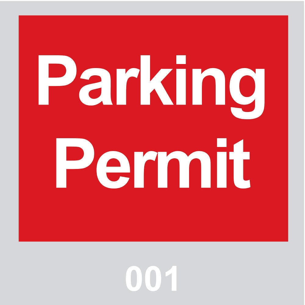 Parking Permits Windshield Red - Pack Of 100