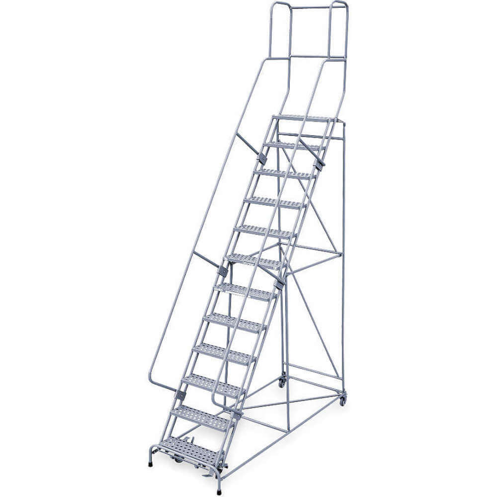 Rolling Ladder Handrail Platform 110 Inch Height