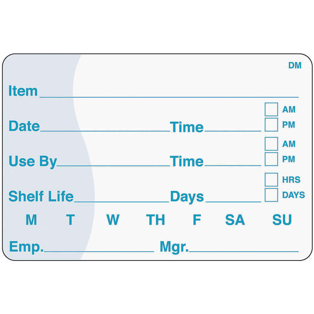 Shelf Life Label 2 Inch H 3 Inch Width - Pack Of 250