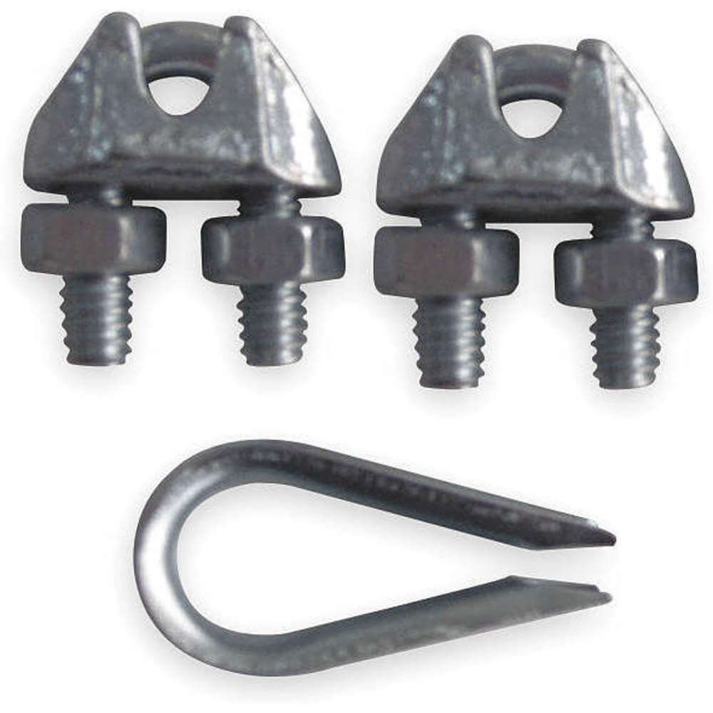 Wire Rope Clip And Thimble Kit 3/8 In