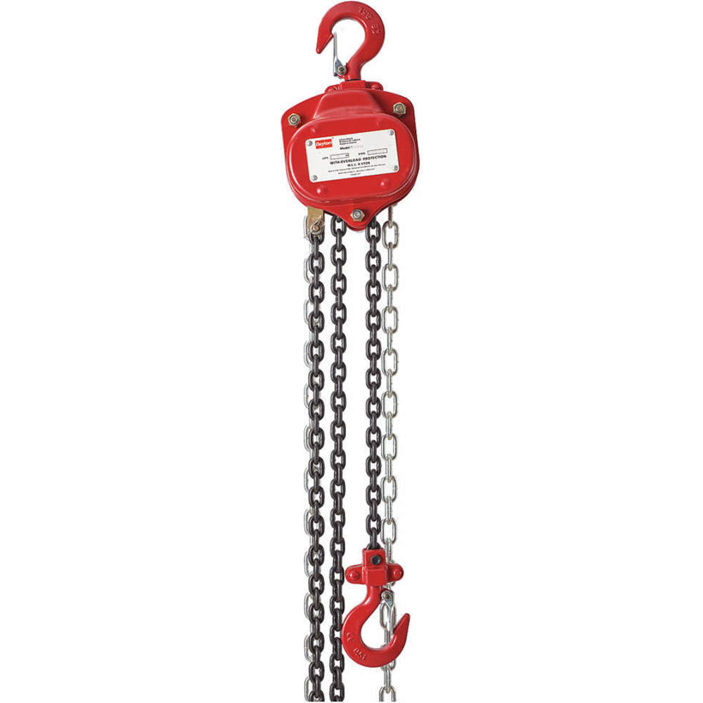 Manual Chain Hoist 4000 lb Lift 15 feet