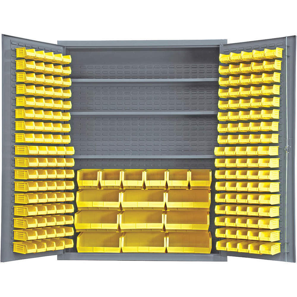 Bin and Shelf Cabinet,134 Bins Durham HDC48-134-3S95