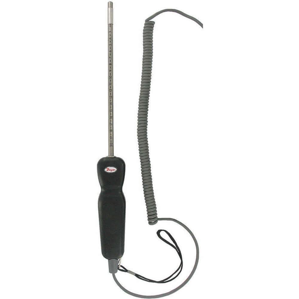 Thermo Anemometer, Temperature Probe, 8 Inch Insertion Length