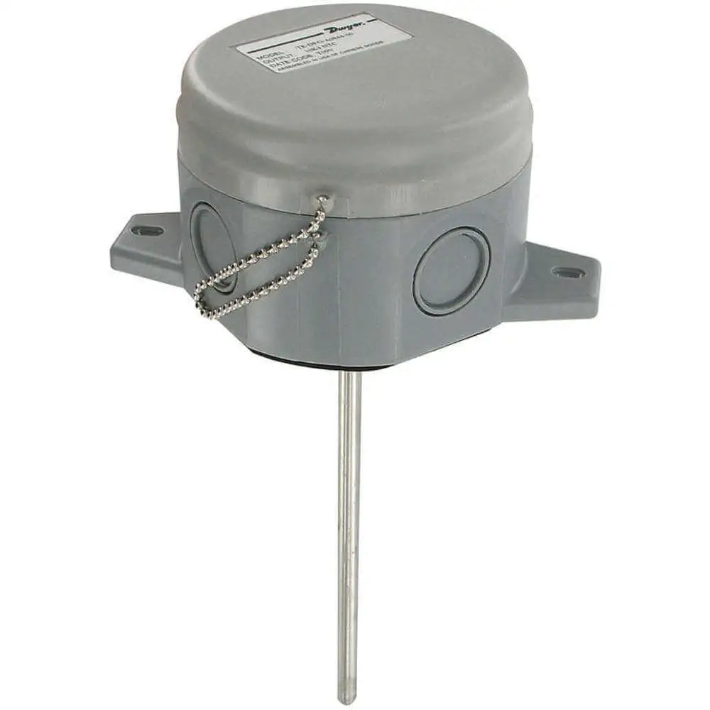 Duct Temperature Sensor, 10k Ohm, Type 3, 6 Inch Length