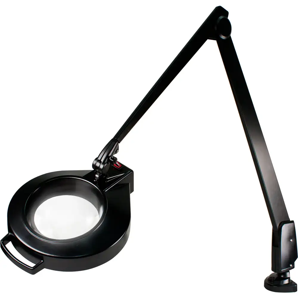 Led Circline Magnifier, 2.25X, Clamp Base, Black, 42 Inch